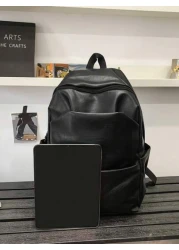 Men s Simple Functional Backpack Large Capacity Water Repellent Oil Wax Leather Material Multi Compartment And Multi Compartment Wear Resistant Backpack Sponge Buffer Zone On The Back Widened Comforta