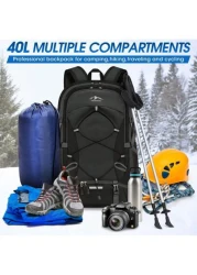 NEWHEY Lightweight Hiking Backpack 40L Packable Daypack For Men Waterproof Camping Bag Foldable Outdoor Sport Travel Climbing Trekking Camping Backpack For Travel