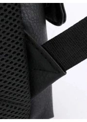 Multi Pocket Pu Soft Leather Backpack Men Purse Can Hold 15 6 Inch Computer Bag Lightweight School Bag Large Capacity Travel Bag Commuter Convenient Day Bag Multi Functional Book Bag For Students Juni