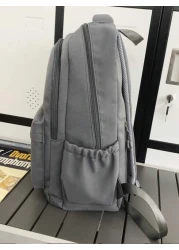 حقيبة ظهر سعة عالية للمراهقين ، حقيبة مدرسية كاجوال من النايلون مع حزام قابل للتعديل ، أغلاق بسوستة ، بطانة من