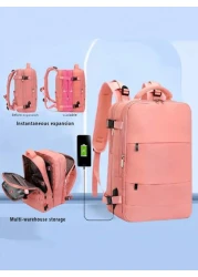 Large Capacity Water Proof Carry On Backpack Travel Backpack Short Distance Business Trip Duffel Bag Computer Schoolbag With USB Charging Port Suitable For Travel Business Vacation College School Outd