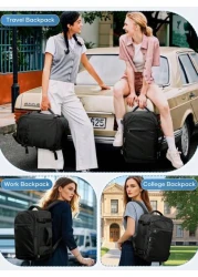 Large Capacity Travel Business Backpack Suitcase Backpacks Water Resistant Luggage Daypack With Dry Wet Separation Bag Large Travel Backpack For Women Men Carry On Backpack Hiking Backpack Waterproof