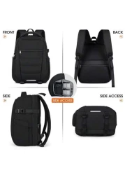 NEWHEY Camera Bag Backpack Professional For DSLR SLR Mirrorless Camera Waterproof Laptop Back Pack 14 15 6 Inch With Rain Cover Anti Theft Travel Case Large Capacity Photography Backpack Bags For Trav