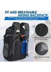 NEWHEY Lightweight Hiking Backpack 40L Packable Daypack For Men Women Waterproof Camping Bag Foldable Outdoor Sport Travel Climbing Trekking Camping