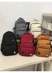 Large Capacity Men s Backpack Stylish And Simple With Multiple Pockets Suitable For Students Versatile Letter Print Commuting Unisex