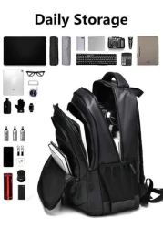 1 PC Water Proof And Wear Resistant Men s Large Capacity Backpack Travel School Bag College School Casual Backpack Solid Color Backpack Sports Holiday Essentials Travel Bag Summer Large Bag Spring Sch