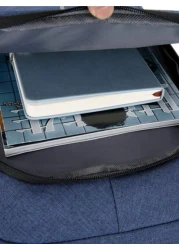 Convenient Sub Charging Backpack Men Purse Equipped With Night Reflective Strips Can Hold 15 6 Inch Computer Bag Lightweight School Bag Large Capacity Travel Bag Commuting Convenient Day Bag Multi Fun