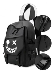 Unisex Large Capacity Luminous Casual Backpack Solid Color College High School Student Backpack For Men Fashionable Lightweight Simple Waterproof Backpack Korean Style Travel Laptop Bag Anime School S