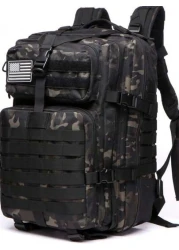 50L 1000D Nylon Water Proof Trekking Fishing Hunting Bag Backpack Outdoor Rucksacks Ruck Sack Travel Camping Weekend Large Capacity Carry On Utility Gift Bag Water Proof Camping Multi Functional Vacat