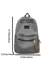 New Spring Versatile Backpack With Solid Color For Primary And Secondary School Students Large Capacity Travel Bag Minimalist Backpack For Going Out Men s Casual Backpack