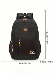 1pc Men Large Capacity Waterproof Casual Backpack Adjustable Laptop Student Backpack Man Bag Students School Supplies University Bag College Teacher School Backpack Book Bag School Bag Hobo Hip Bag Mu