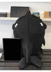 peach tree Large Capacity Men s Backpack Fashionable Minimalist Shark Design Couple Backpack Suitable For High School College Students Commuting Travel Sports Halloween Christmas Gifts Peach Tree Bran