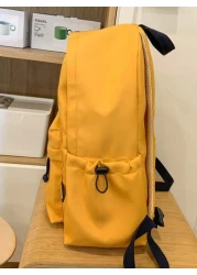 New Fashionable Contrasting Letter Print Backpack With Unique Design For Students Large Capacity Campus Backpack Commuting Backpack Nylon