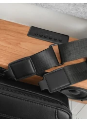 peach tree 1pc Fashionable Solid Color Mini Box Shoulder Bag PU Leather Casual Asymmetrical Neck Messenger Bag Peach Tree Minimalist Solid Color Men Crossbody Bag Geometric Square Box Waterproof Trave