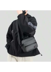 Men s Casual Versatile Solid Color Nylon Messenger Crossbody Phone Bag Business Style