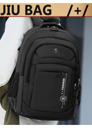 Leisure Sports Style Nylon Backpack Can Hold 15 6In Computer Bag Large Capacity School Bag Lightweight Multi Functional Travel Bag Convenient Storage Day Bag Fashion Business Trip Bag Suitable For Stu