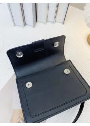 1pc Magnetic Closure Square PU Leather Mini Crossbody Bag Fashion Versatile Casual Design Suitable For Men Adjustable Strap Daily Use Travel Hip Bag Purse Christmas Holiday Thanksgiving Gifts Tote Bag