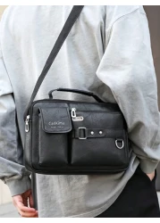 Men s Briefcase Horizontal Business Casual Small Backpack Vintage Travel Essentials Holiday Essentials Bag For Men Camping Sling Bag For Men Valentine s Day Stickers Bags Men Summer Back To School Val