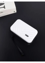 Compact Suitcase Messenger Bag Hard Shell Shoulder Bag Crossbody Bag Lightweight For Back To School College Travel Water Resistant PVC Material Minimalist Casual Style Gifts For Boyfriend Sling Bag Fa