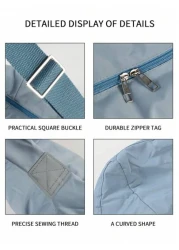 1pc Men s Mori Style Oblique Shoulder Bag Large Capacity Lightweight Diagonal Crossbody Dumpling Bag Casual One Shoulder Bohemian Crescent Crossbody Messenger Bag Nylon Backpack