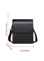 saroxi 1 قطعة حقيبة كتف/عبر الجسم للرجال بتصميم بسيط، حقيبة رسول من جلد PU مقاوم للخدش بتصميم كاجوال، حقيبة نفعية ل