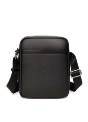 Men Bag Shoulder Bag Crossbody Bag Lychee Pattern Large Capacity Work Bag Weekend Travel College Bag For Books Multi Functional University Bag Casual Thanksgiving Purse Bag PU Material Crossbody Bag C