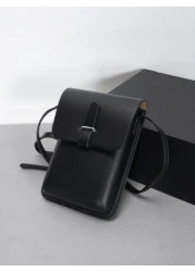 Mini Korean Style Flip Cover Casual Crossbody Bag Niche Brand PU Leather Small Square Bag Y Casual Versatile Shoulder Bag Vertical Messenger Bag Valentines Gifts Valentine Gifts For Men Valentine Day