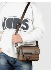 gorchis New Style Crossbody Bag Pu Leather Multi Pocket Shoulder Bag Multifunctional Handbag Sling Bag Square Bag For Holiday Travel Essentials Commute Business Casual Outdoor Ideal Simpler Classic Sa