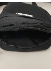 1 Pc Mini Mesh Front Pouch Decor Nylon Men s Shoulder Bag Casual Crossbody Bag For Shopping Travel Holiday Gift