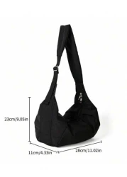 1pc Forest Style Men s Shoulder Bag Tote Bag Large Capacity Lightweight Diagonal Crossbody Dumpling Bag Casual Shoulder Boho Crescent Messenger Bag Nylon Backpack