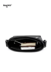 حقيبة كروس بودي متعددة الاستخدامات للرجال، حقيبة كتف من جلد البولي يوريثان قوية مع جيوب جانبية، تصميم بسيط وأ