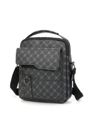 Men s Geometric Pattern Printing Square Crossbody Bag Stylish Single Shoulder Bag Small Messenger Bag For Father s Day Gift Geometric Pattern Printing Office Travelling