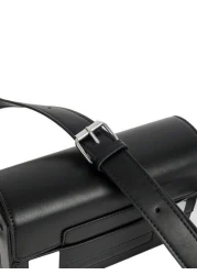 peach tree حقيبة صندوق رجالية، حقيبة كروس بودي، حقيبة كتف، حقيبة مربعة، محفظة جلد مقاوم للماء مع غطاء مقلوب، حقيبة