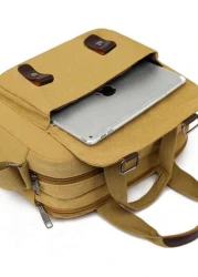 Men s Canvas Shoulder Bag Large Capacity Messenger Bag Outdoor Casual Retro Travel Utility New Crossbody Handbag