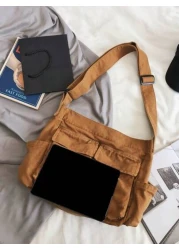 peach tree 1pc Men s Casual Shoulder Bag Messenger Bag Crossbody Bag Daily Use Mini Nylon Waterproof Sling Bag Multifunctional Outdoor Bag Simple Elegant Black Gift For Men Dad Boyfriend Students Larg