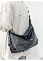 Minimalist Solid Color Retro Messenger Bag Casual Crossbody Tote Shoulder Bag Commuter Travel School College Gift Christmas Gifts Christmas Winter Fall Men Bag Sling Bag Cross Body Bag Gifts Thanksgiv