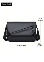 Men s Messenger Bag Fashion Large Capacity Shoulder Diagonal Bag Solid Color Square Bag Water Resistant PU Crossbody Bag Lightweight Casual Crossbody Bag Suitable For Men Youth Gift Men Bag Gifts For