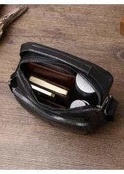 HOVI'S حقيبة كتف رجالي رفيعة بتصميم عصري وأنيق ذات خصر نحيف، مناسبة للعمل والرحلات اليومية، حقيبة رسول واسعة متع