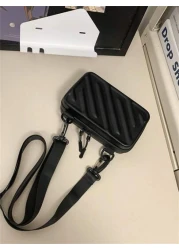 Men s Solid Color Structured Box Bag Adjustable Shoulder Strap Crossbody Bag Christmas Fall University Cross Body Bag Gifts Scream Bag Winter Christmas Gifts Thanksgiving Travel Purse Holiday Tote Bag