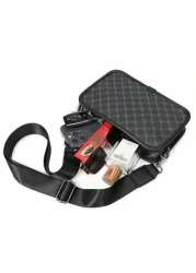 Crossbody Bag Shoulder Bag Square Bag Multifunctional Water Proof For College For Business Travel PU Leather Minimalist Retro Business Streetwear Stylish Purse Holiday Bag Gym Bag Checkered Plaid Styl