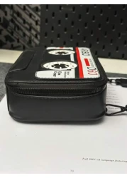 peach tree Peach Tree Men Shoulder Bag Crossbody Bag PU Waterproof Box Style Radio Cassette Retro Casual Messenger Bag Game Console Bag Travel Holiday Essential Gift For Young Men Halloween Christmas