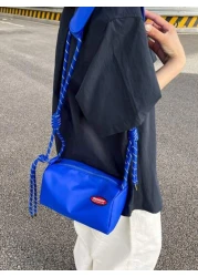 Men s Casual Fashion Diagonal Shoulder Bag Green Nylon Adjustable Strap Streetwear Style No Prints Hand Wash Or Dry Clean Suitable For Outdoor Wear