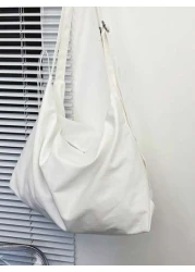 Fashionable Large Capacity Solid Color Tote Bag Casual Men s Shoulder Bag Unisex Messenger Bag College Student School Campus Backpack Travel Office Bag Shopping Bag Gift For Men Crossbody Bag