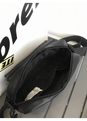 حقيبة كتف رجالية كبيرة السعة ومقاومة للبلى ، مزودة بسحاب ناعم غير عالق ، مناسبة للتنقل والدراجة الخ