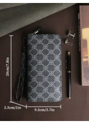 HOVI S Fashionable Minimalist Business Men s Clutch Bag Dual Zipper Large Capacity Multi Card Slot Wristlet Great Gift For Men On Holiday Anniversary