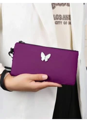 Butterfly Storage Makeup Bag Portable Handheld Bag Niche Change Card Bag