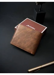 HOVI S Men s Short Wallet Fashionable Casual Vintage Dollar Wallet Multi Card Slot Multi Function Portable Short Wallet Coin Purse