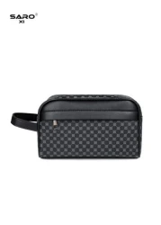 Men s Clutch Wallet Handheld Anti Theft Phone Pouch Wrist Strap Bag For Business Travel Grooming Storage Bag Black Floral Lightweight Portable Gift For Young Male Students Luxury Bags Pillow Bag Men