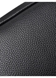 حقيبة كلاتش سوداء بسعة كبيرة، حقيبة يد سوداء، لوازم مكتبية، تخزين عتيق، هدية للرجال كرجل زوج أو أب، هدية عيد ا