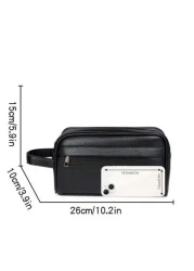 saroxi Men s Large Capacity Fashionable Casual Handbag Wristlet Pouch High End Elegant Portable For Work Travel Suitable For Young Office Workers Students A Great Gift Choice For Men Pillow Bag Men